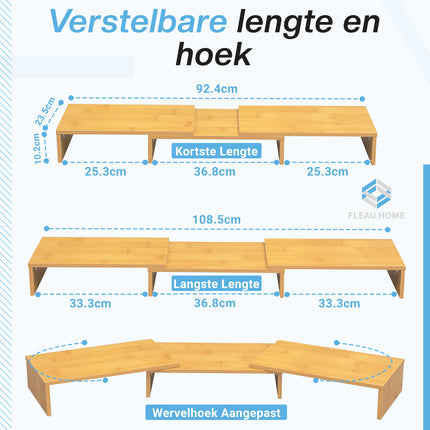 Verstelbare Monitor Verhoger Hout