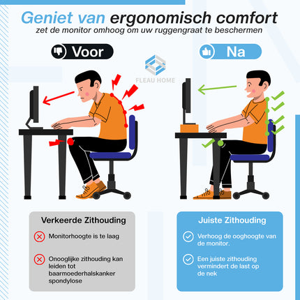 Verstelbare Monitor Verhoger Hout