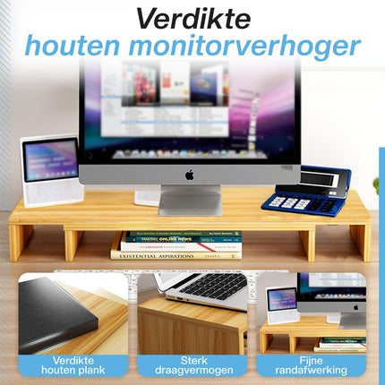 Verstelbare Monitor Verhoger Hout