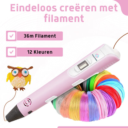 3D pen Roze L - 36m filament