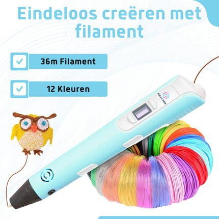 3D pen Blauw L - 36m filament