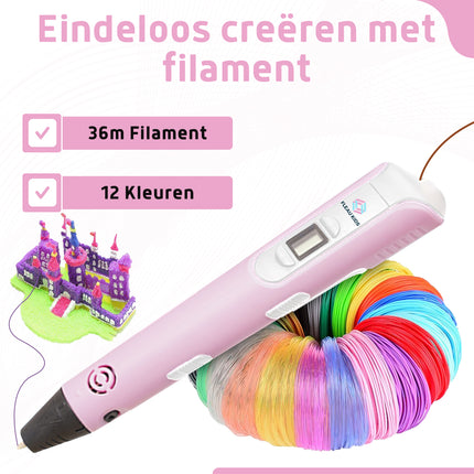 3D pen Roze L - 36m filament