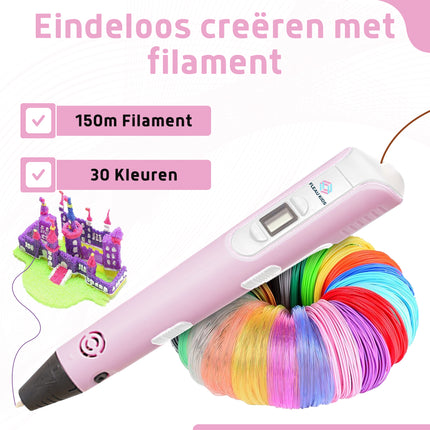 3D Pen Roze XXL - 150m filament