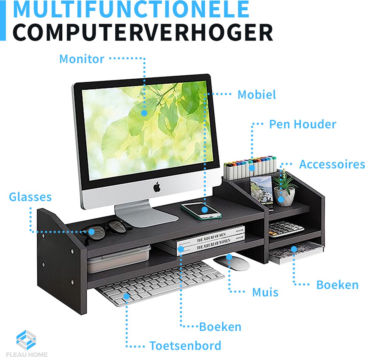 Monitor Verhoging Standaard - Laptop / IMac / PC Computer Scherm Verhoger Bureau Beeldscherm Verhoging Stand Kantoor Tafel Workstation Met Usb Monitor Verhoging Standaard - Laptop / IMac / PC Computer Scherm Verhoger Bureau Beeldscherm Verhoging Stand Kantoor Tafel Workstation Met Usb