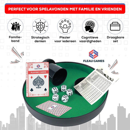 Yahtzee Set met kaarten - Fleau Goods