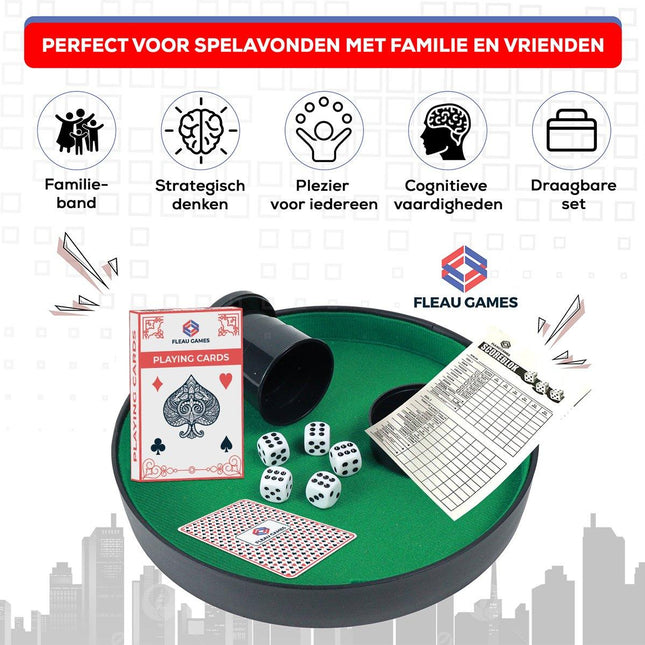 Yahtzee Set met kaarten - Fleau Goods