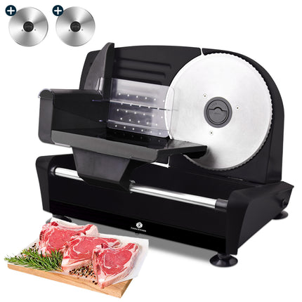 Fleau Kitchen Professional Meat Slicer - Includes 2x Stainless Steel Cutting Blades