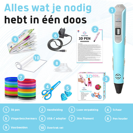 3D pen Blauw L - 36m filament