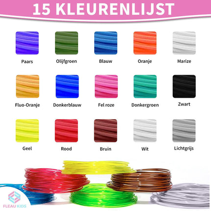 Filament 75m - 15 kleuren - Fleau Goods