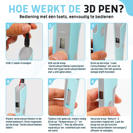 3D pen Blauw L - 36m filament