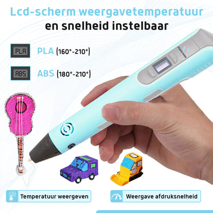 3D pen Blauw XXL - 150m filament