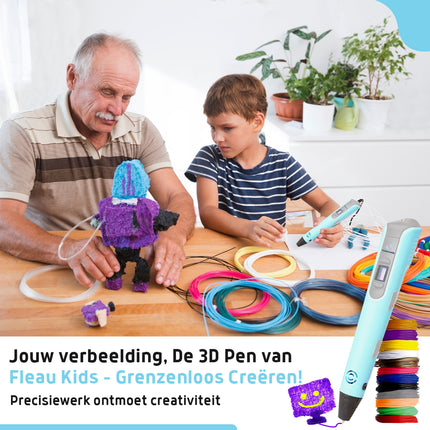 3D pen Blauw XXL - 150m filament