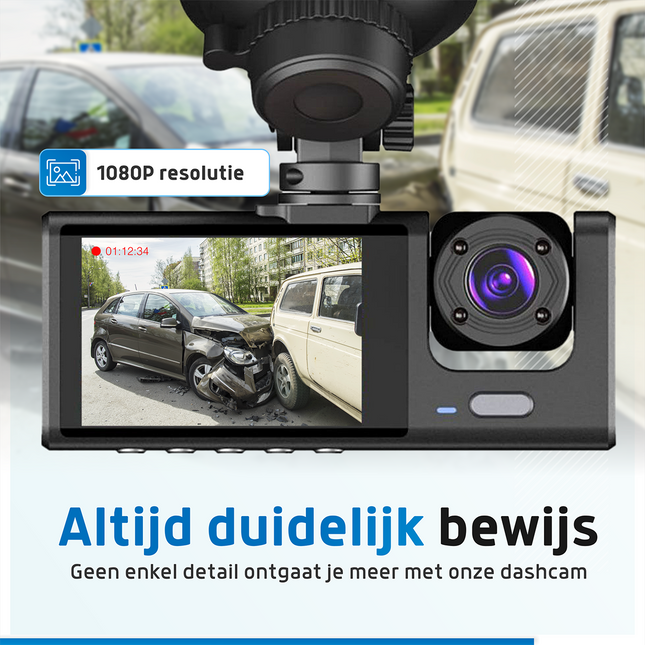 Dashcam Voor Auto 3 in 1