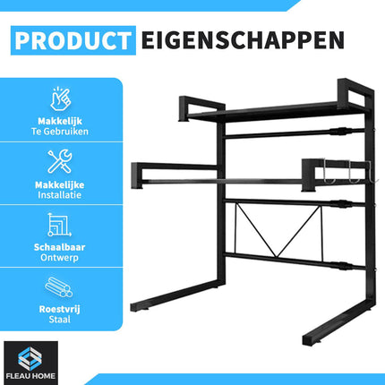 Uitschuifbaar Magnetronrek L - Fleau Goods