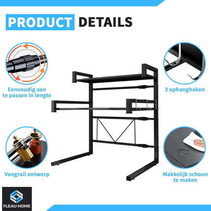 Uitschuifbaar Magnetronrek L - Fleau Goods