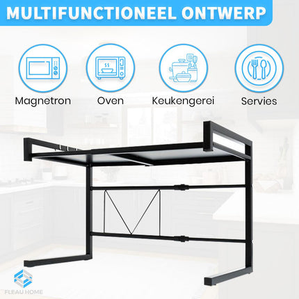 Uitschuifbaar magnetronrek - Fleau Goods