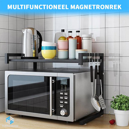 Uitschuifbaar magnetronrek - Fleau Goods