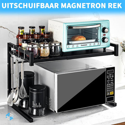 Uitschuifbaar magnetronrek - Fleau Goods