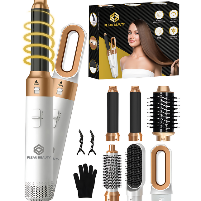 Fleau Beauty Haartrocknerbürste Multistyler – PRO Edition – Weiß