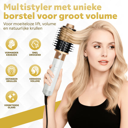 Fleau Beauty Haartrocknerbürste Multistyler – PRO Edition – Weiß